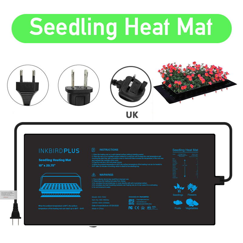 Seedling Heat Mat - 20.75X10CM EU/US/UK/AU Plug Bibit Tikar Panas