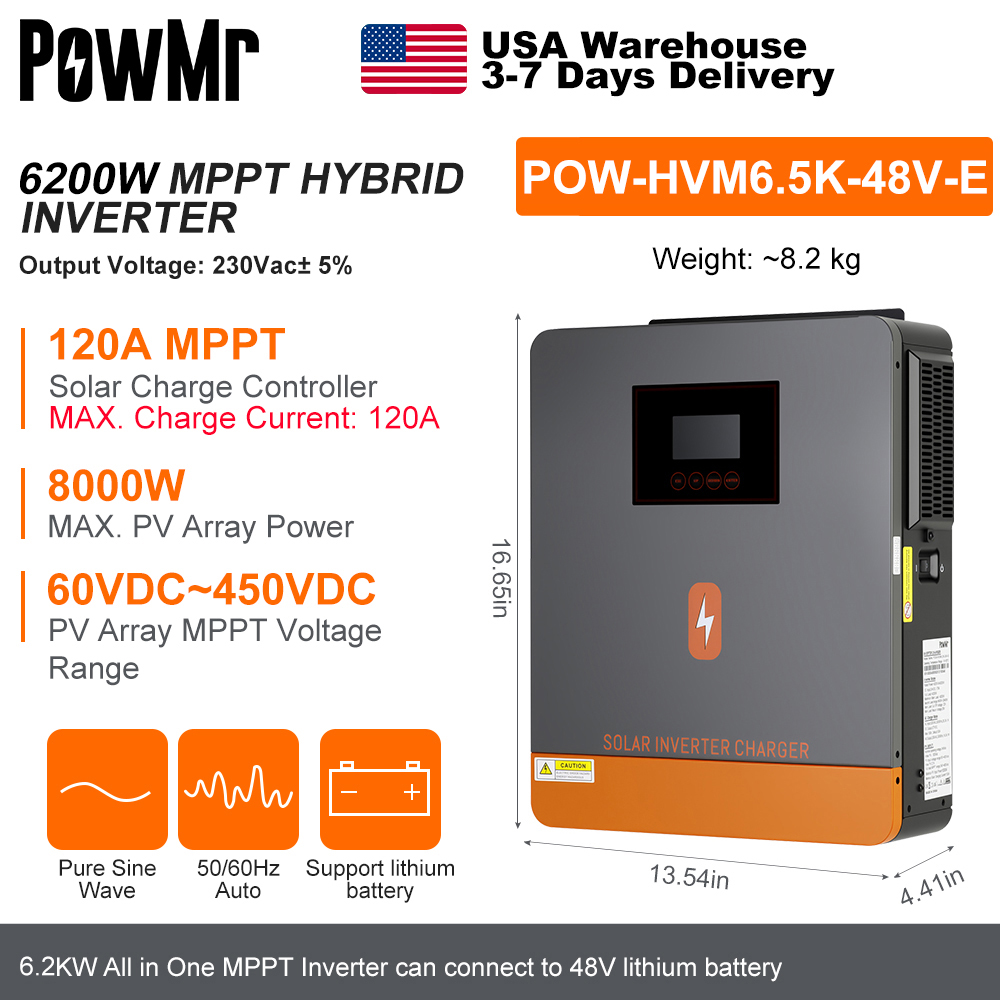 PowMr USA 6.5KW 6500W 48V Inve - Farming Africa ulasan dan harga