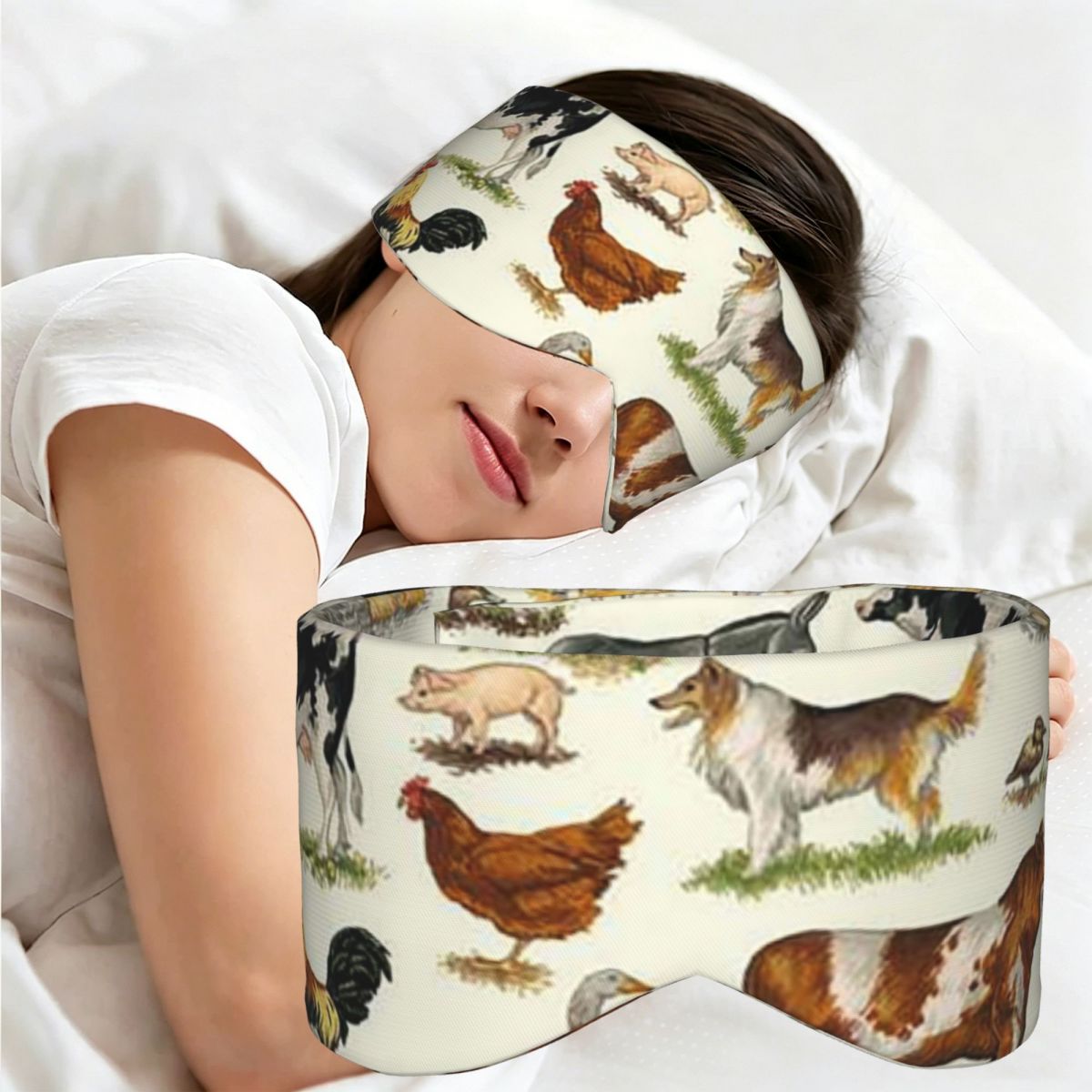 Penutup Mata Tidur Motif Hewan - Farming A ulasan dan harga