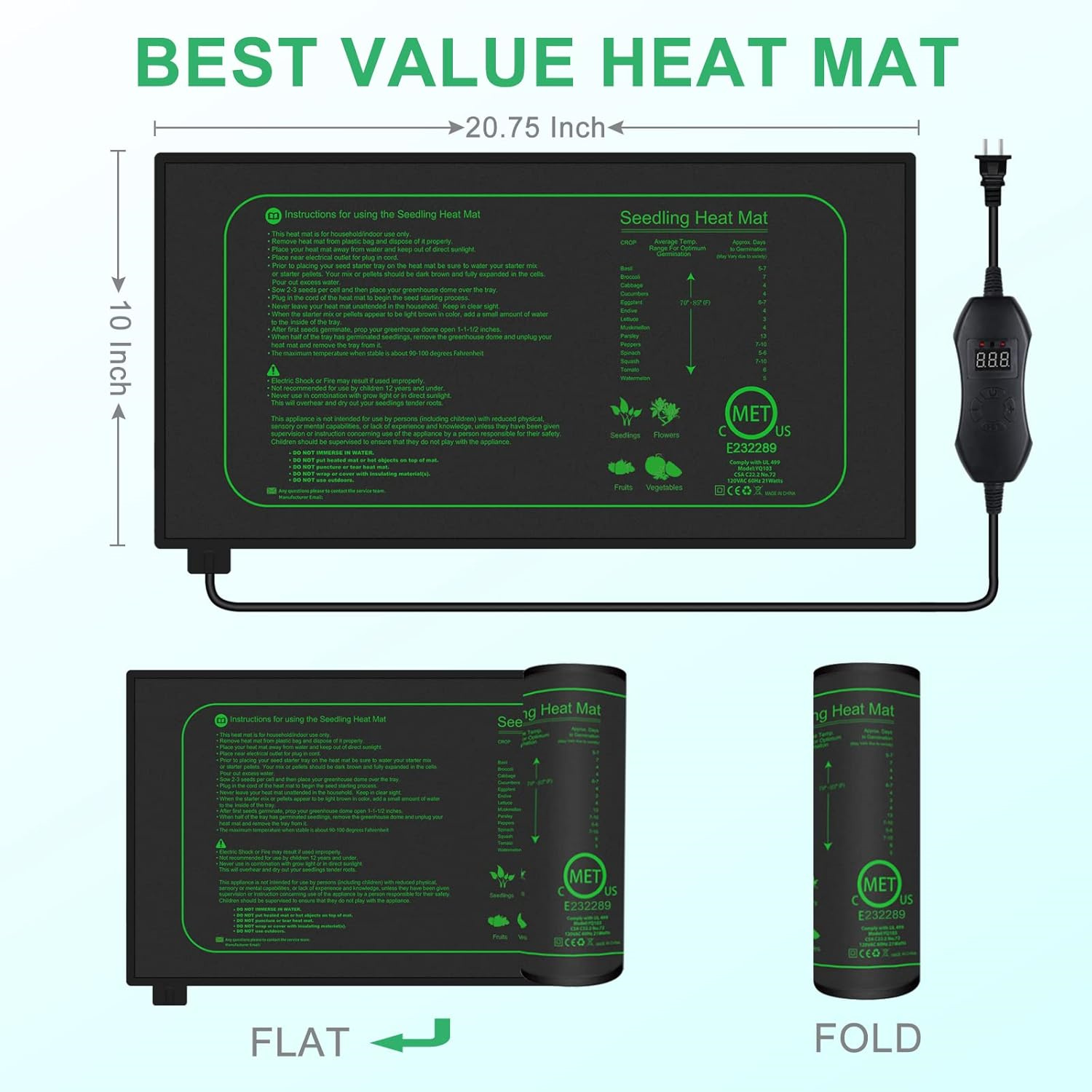 Alas Pemanas Bibit dengan Term - Seedling Heat Mat ulasan dan harga